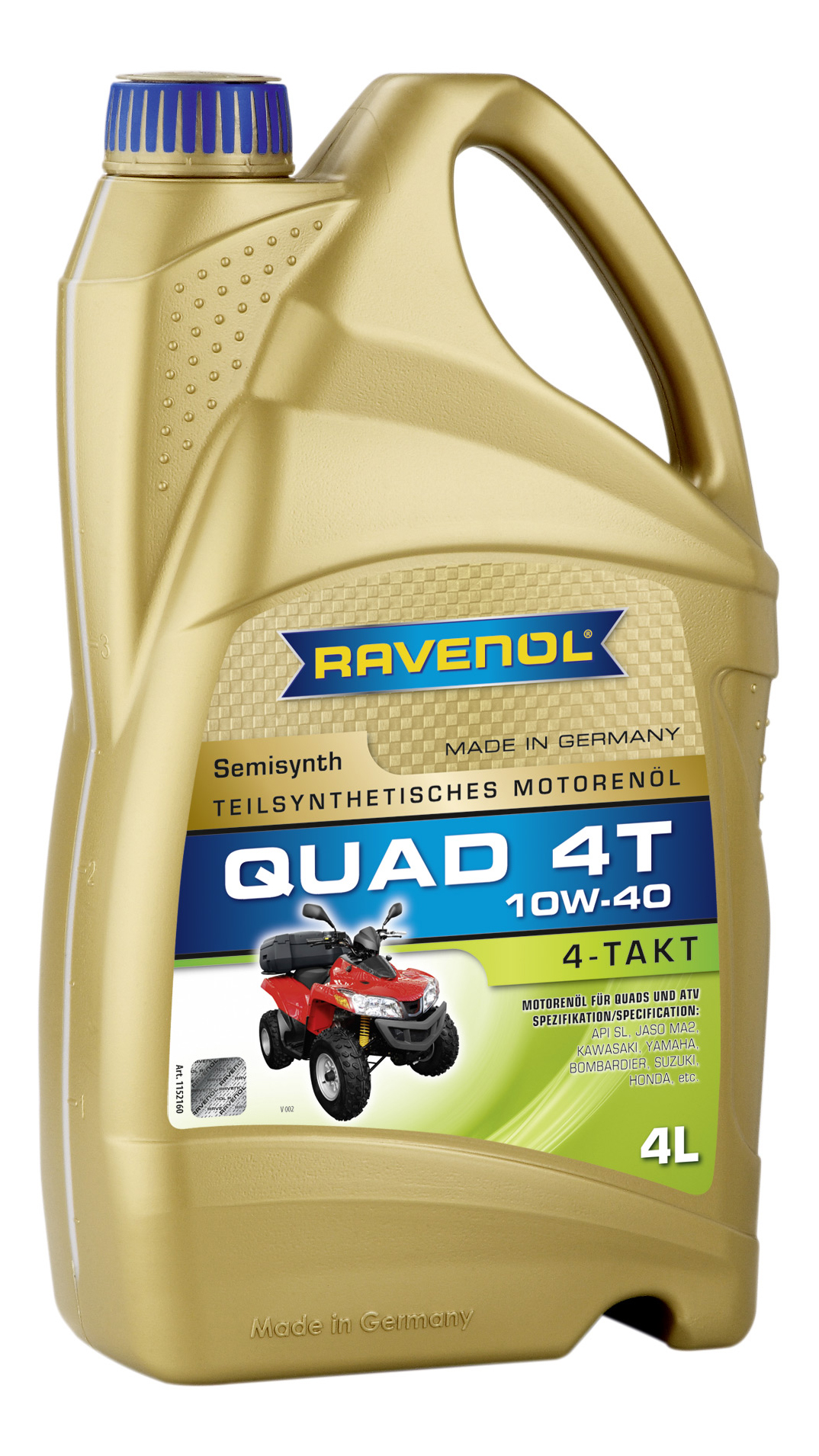 Масло Ravenol 10/40 Quad 4-T SL 4 л 115216000401999 от магазина А-маркет