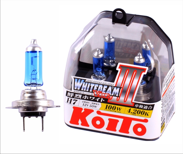 Лампа высокотемпературная Koito Whitebeam H7 12V 55W (100W) 4200K (комплект 2 шт.) от магазина А-маркет