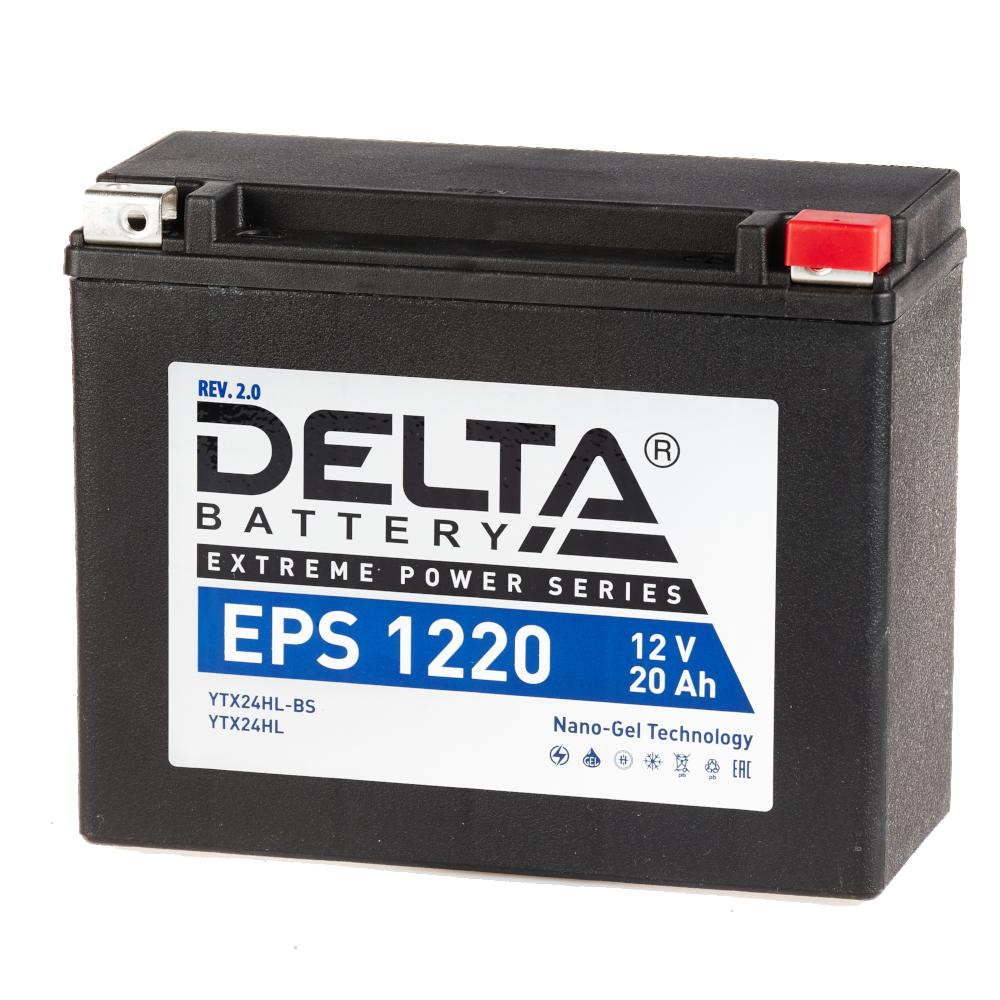 Аккумулятор Мото 12 В 20 А/ч обратная полярность Delta EPS ток 360 205 х 87 х 162 от магазина А-маркет