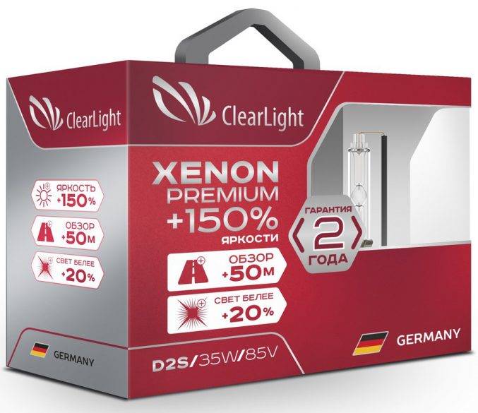 Ксеноновые лампы ClearLight Xenon Premium +150% D2S от магазина А-маркет
