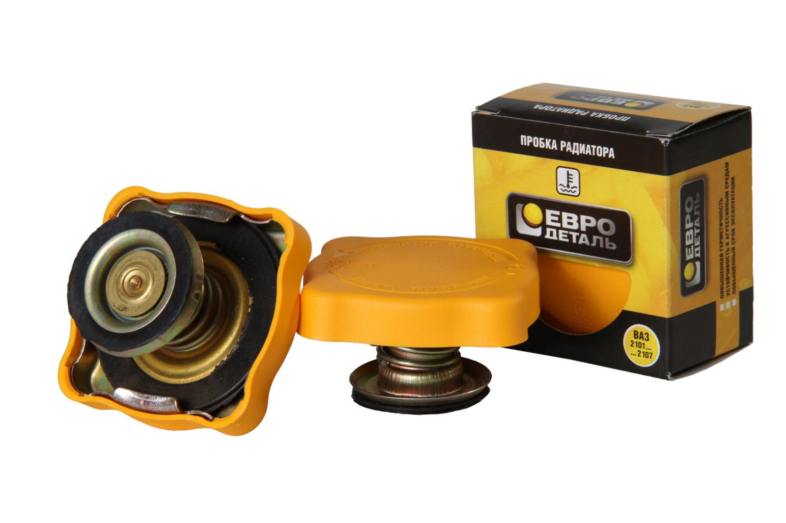 Крышка радиатора ВАЗ 2101 метал/пластмасса желтая ЕвроДеталь 2101-1304010 от магазина А-маркет