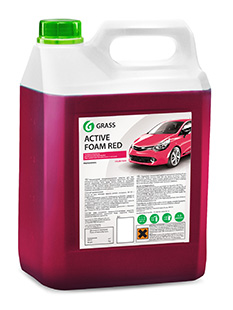 Автошампунь для б/мойки Grass Active Foam Red красная активная пена  5,8 кг от магазина А-маркет