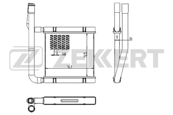 Радиатор отопителя ВАЗ 2190 алюминий Zekkert MK-5119 от магазина А-маркет