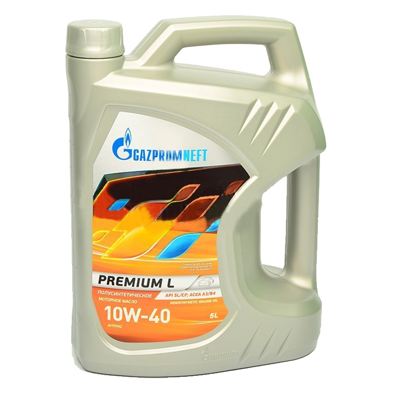 Моторное масло Gazpromneft Premium L 10W-40 SL/CF 5л (4+1) полусинтетическое от магазина А-маркет