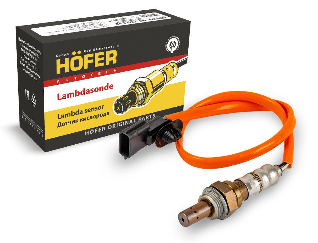Датчик кислорода Renault Logan, Sandero, Lada Largus 16v до катализатора оранжевый Hofer HF 750 640 от магазина А-маркет