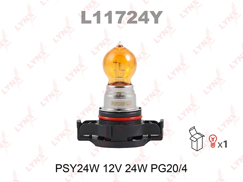 Лампа накаливания 12В PSY24W LYNXauto L11724Y от магазина А-маркет
