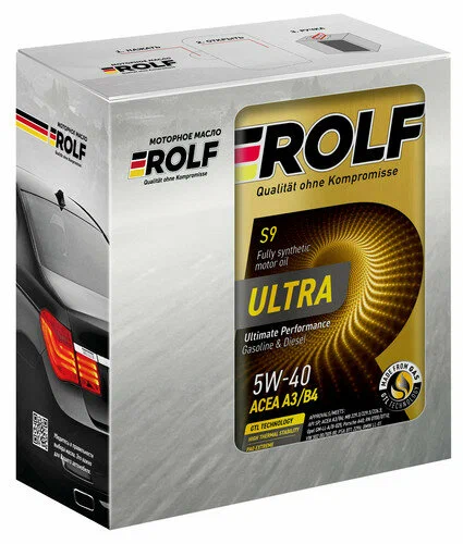 Масло Rolf Ultra 5/40 SP/CF ACEA A3/B4 синтетическое (металл) 5л (4+1) от магазина А-маркет