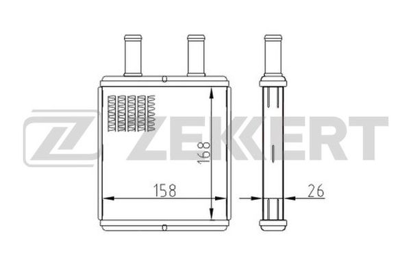 Радиатор отопителя ВАЗ 2170-72 алюминий +A/C Halla Zekkert MK-5122 от магазина А-маркет