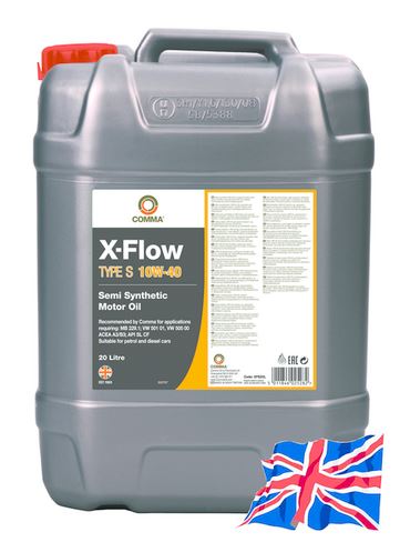 Моторное масло COMMA 10W-40 X-Flow TYPE S 20л полусинтетическое от магазина А-маркет