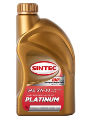Моторное масло Sintec 5w-30 Platinum API SL/ACEA A5/B5 синтетическое 1л 801988 от магазина А-маркет