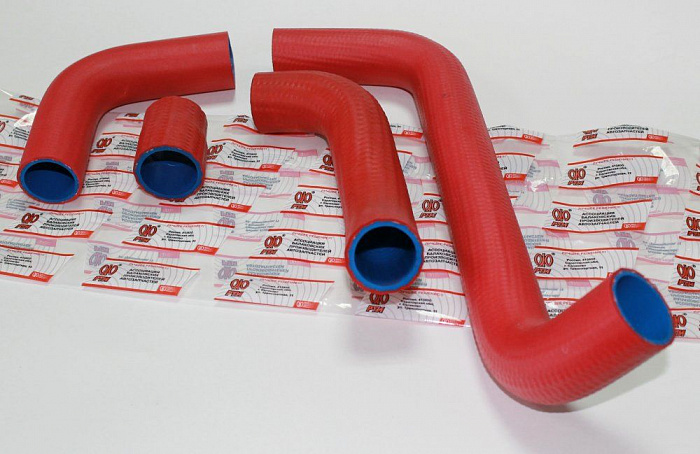 Патрубки радиатора ВАЗ 2101 медь армированный каучук красные 4 шт. Балаково 00034861ALT от магазина А-маркет