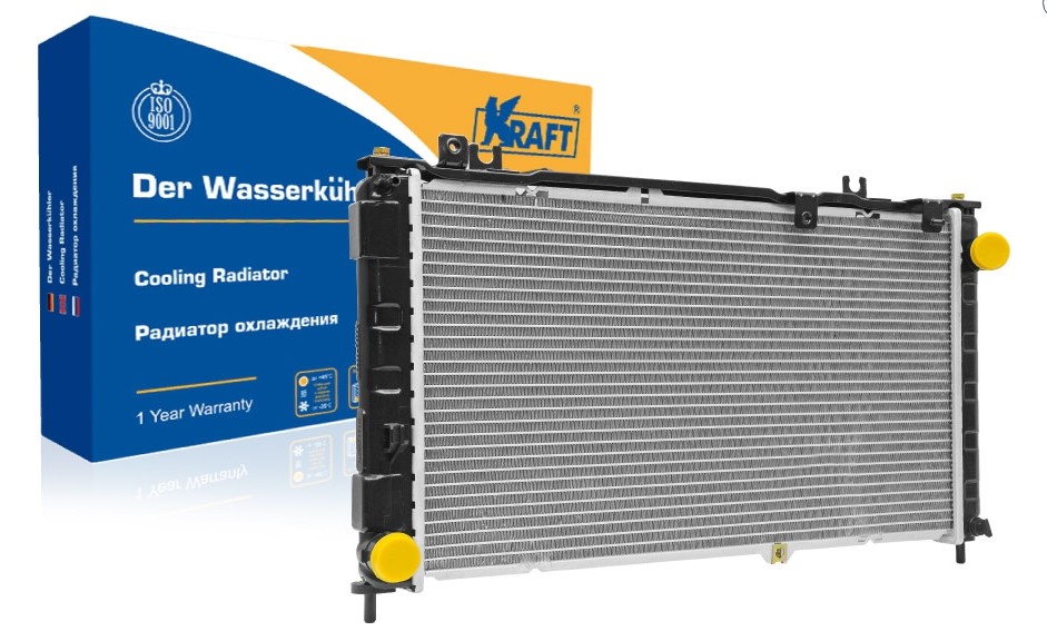 Радиатор охлаждения ВАЗ 2190 алюминий Kraft KT 104031 от магазина А-маркет
