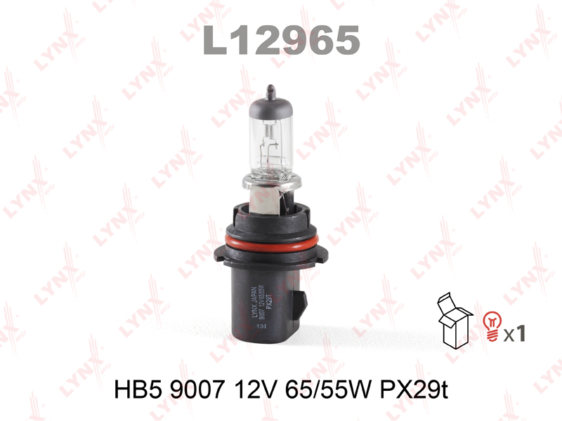 Лампа галогенная HB5 12В 65/55Вт LYNXauto L12965 от магазина А-маркет