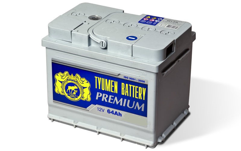 Аккумулятор Тюмень Premium прямая полярность 64 А/ч ток 620А 242 х 175 х 190 6СТ 64АПЗ от магазина А-маркет