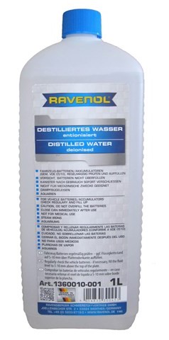 Вода дистиллированная 1 л RAVENOL 136001000101000 от магазина А-маркет