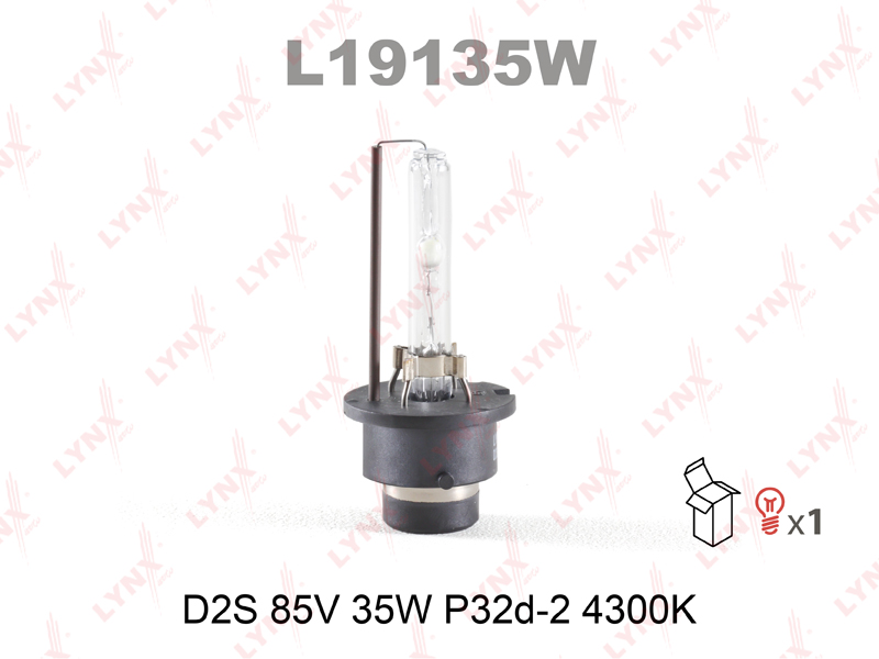 Лампа ксеноновая D2S 4300K LYNXauto 12V 35W P32d-2 L19135W от магазина А-маркет