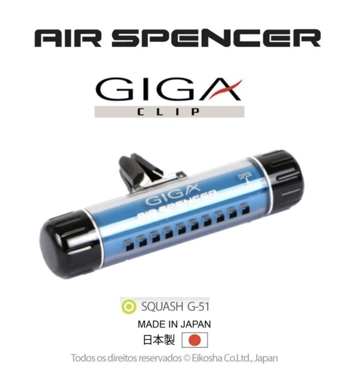 Ароматизатор на дефлектор EIKOSHA GIGA Clip SQUASH (свежесть) G51 от магазина А-маркет