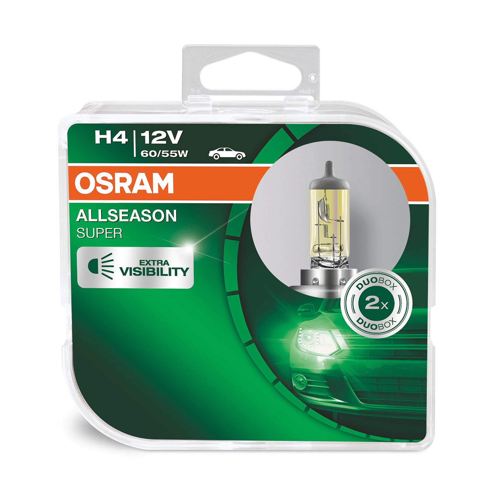 Лампа галогенная H4 12В 60/55Вт OSRAM AllSeason 3000K +30% компл. 64193ALS-HCB от магазина А-маркет