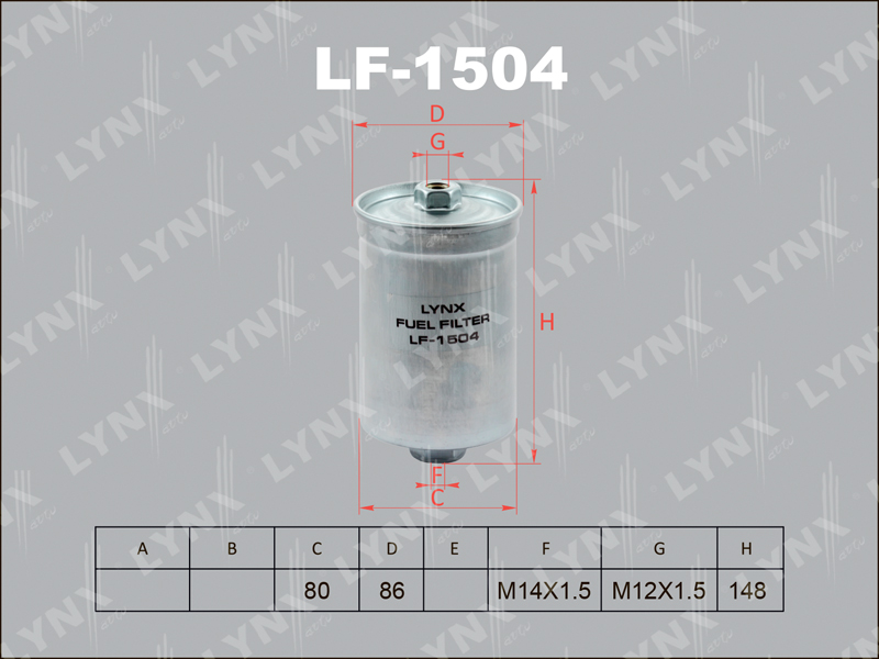 Фильтр топливный ГАЗ ВОЛГА LYNXauto LF-1504 от магазина А-маркет