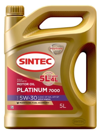 Масло Sintec  5/30 Platinum 7000 GF- 6A SP синтетическое 5 л (4+1) от магазина А-маркет